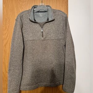 Gray Van Heusen Quarter-zip Pullover